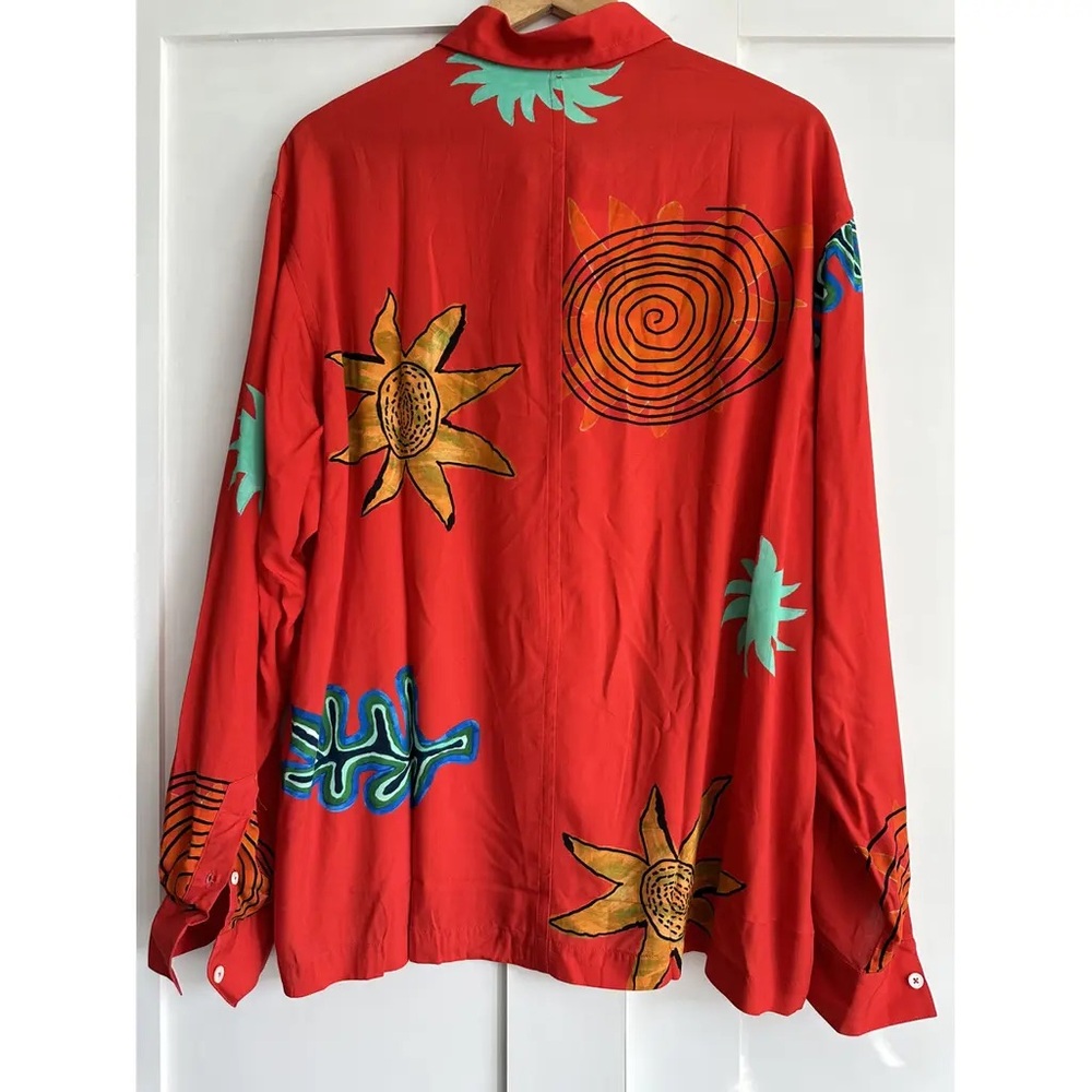 Jacquemus Red Floral Graphic Shirt Sz 50 Large - Picture 5 of 9